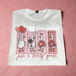 White just a lovely goose tee
