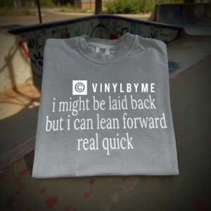 Gray lean forward comfort color tee