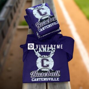 Purple Canes baseball sweatshirt