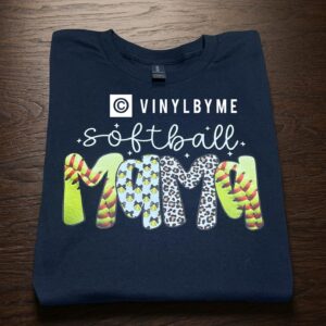 Black softball mama tee (DTF)