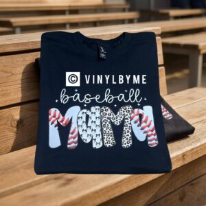 Black baseball mama tee (DTF)