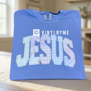 Denim comfort color Jesus tee
