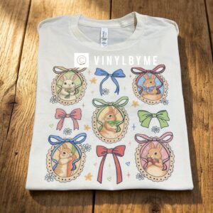 Natural bunny bow tee