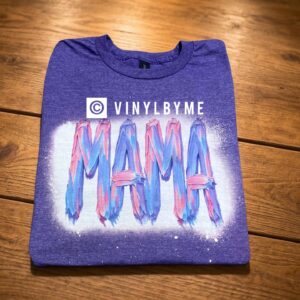 Purple painted mama tee