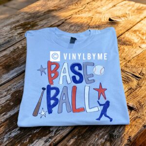 Blue star Baseball tee