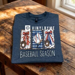 Dark gray baseball season tee (DTF)