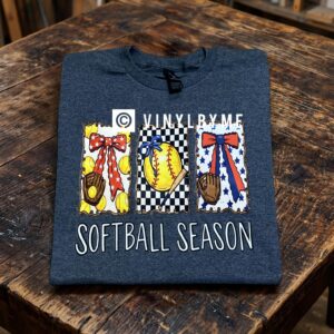 Dark gray softball season tee (DTF)