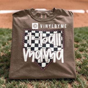 Brown comfort color tball tee