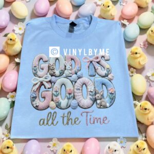 Light blue God is good tee
