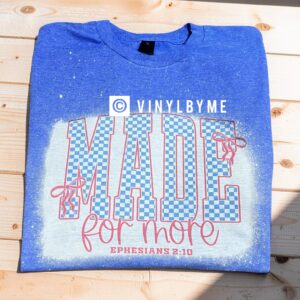 Blue bleached made for more tee