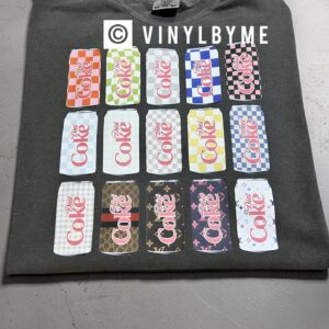 Pepper stacked Diet Coke comfort color tee