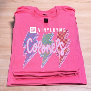 Neon colonels lightning bolt tee