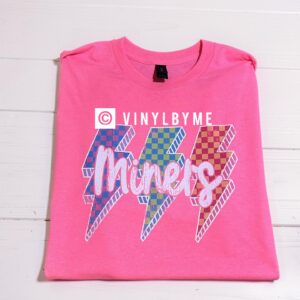Neon pink Miners tee