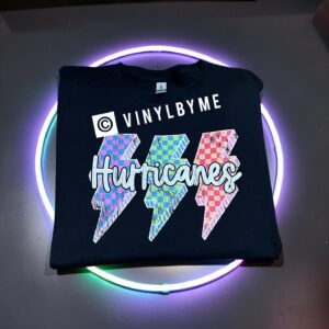Black neon hurricane tee