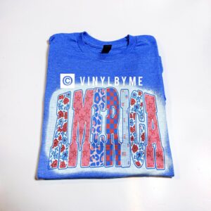 Blue bleached America tee