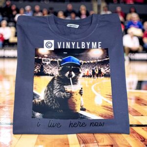 I live here now basketball comfort color tee