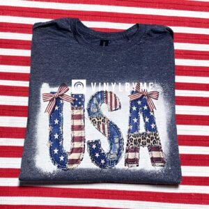 Navy USA bleached tee