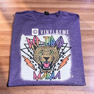 Purple bleached def tired mama tee