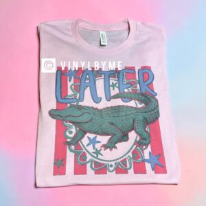 Pink later gator tee