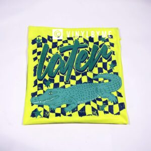 Neon yellow Bella canvas later gator tee