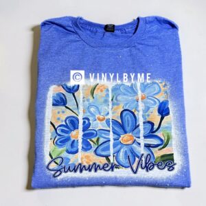 Blue bleached summer vibes tee