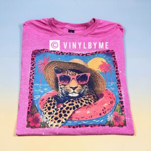 Pink bleached tiger tee