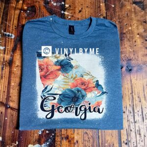 Teal floral Georgia tee