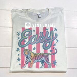 Easy tiger cream Bella canvas tee