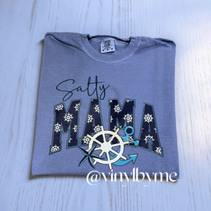 Blue Jean salty mama comfort color tee