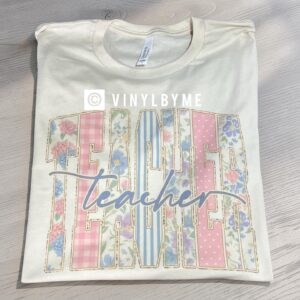 Natural teacher colorful tee