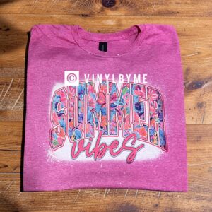 Pink floral summer vibes tee