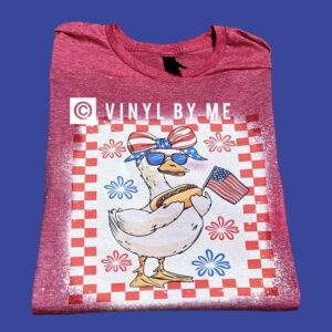 Red patriotic goose tee