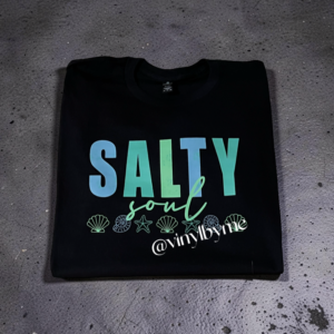 Black salty soul tee