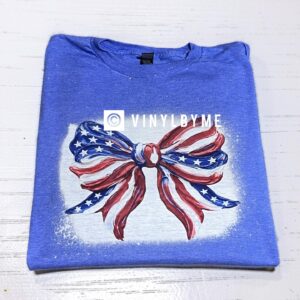 Royal bleached American bow tee