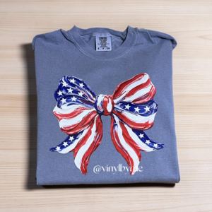 Patriotic comfort color bow tee