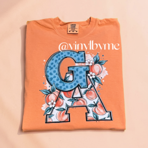 Orange GA peach comfort color tee