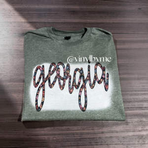 Green bleached floral Georgia tee