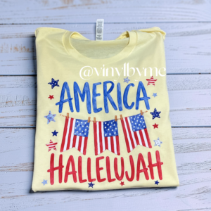 Yellow America hallelujah tee