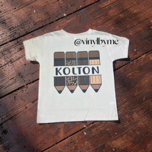 Custom camo pencil tee