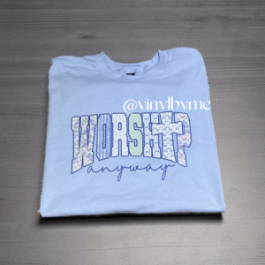 Light blue worship tee