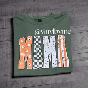 Green fall mama tee