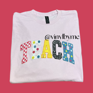 Pink teach tee