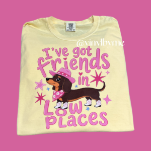 Butter comfort color friends in low places tee