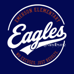 Navy Eagles elementary Gildan tee