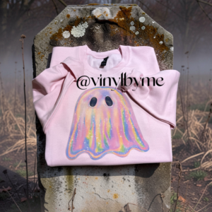 Pink shimmery ghost sweatshirt