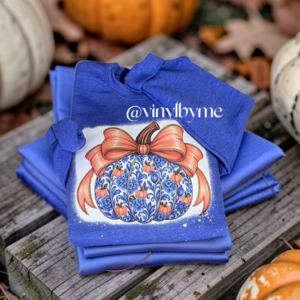 Blue and orange pumpkin sweatshirt