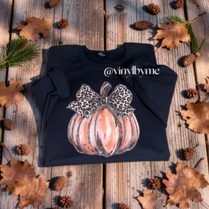 Black leopard pumpkin sweatshirt