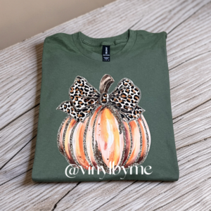 Green leopard pumpkin tee