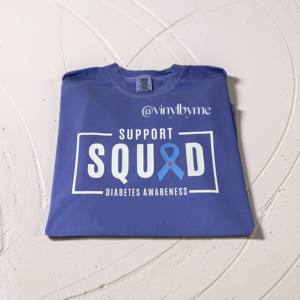 Flo Blue support squad comfort color tee