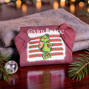 Red bleached grinch coffee sweatshirt